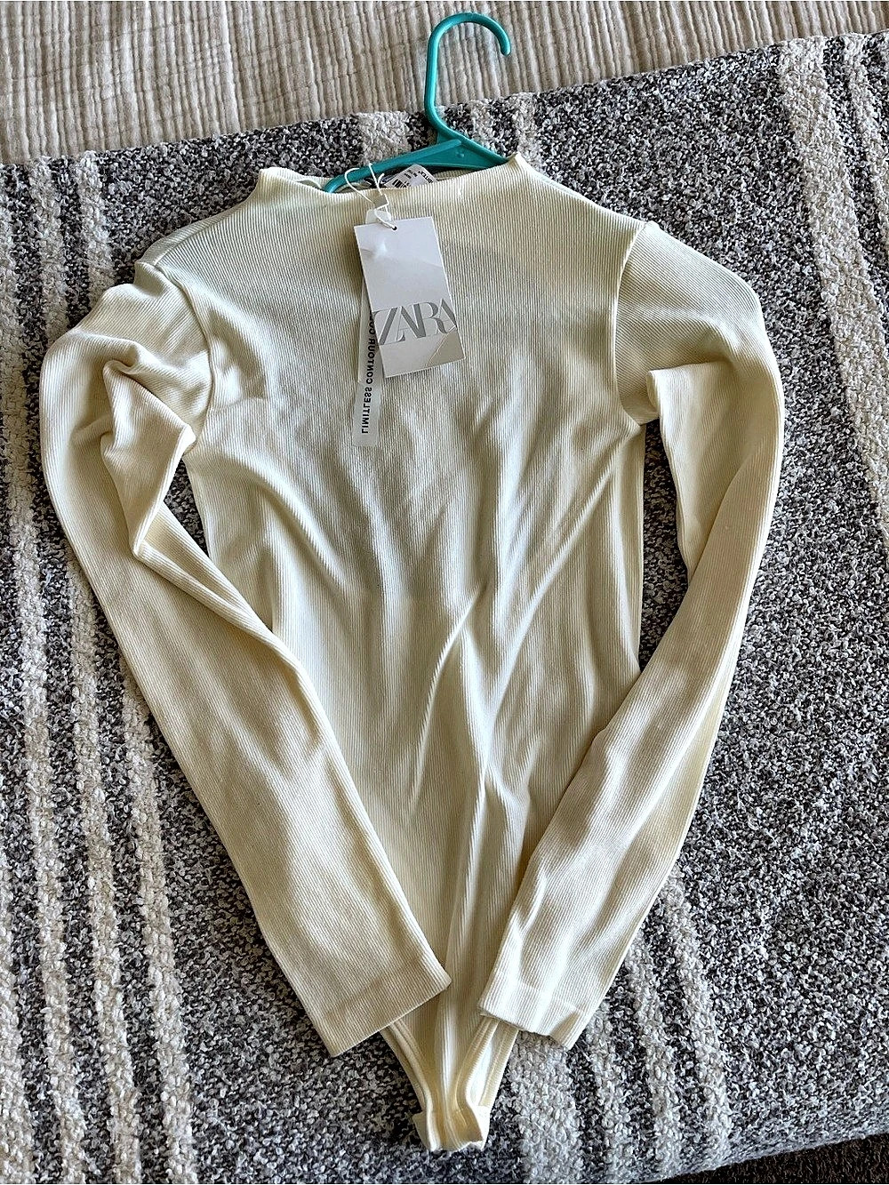 Zara Limitless Contour Collection Open Back Bodysuit Cream